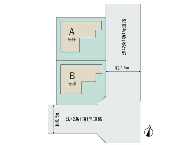 名古屋市緑区神の倉２丁目の新築一戸建の区画図