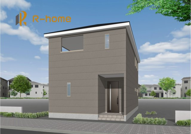土浦市桜ケ丘町第5　新築戸建て　1号棟の外観パース|2026年9月完成予定！近隣の同仕様完成物件をご見学いただけます♪