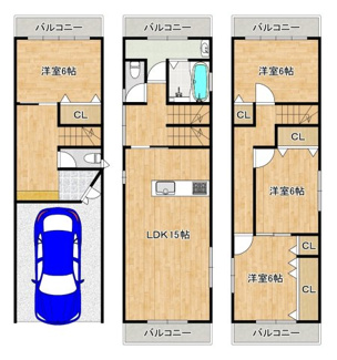 【間取り】 | 清水丘１丁目　中古一戸建 | 広々４ＬＤＫ！ライフスタイルや家族構成に合わせて多目的にご使用いただけます♪