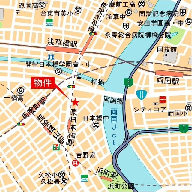 オープンブルーム東日本橋の地図