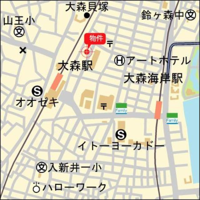 アーバネックス大森の地図