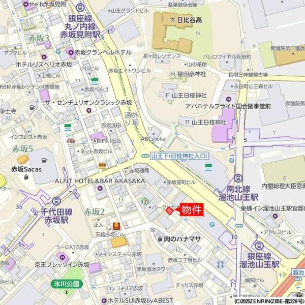ルネサンス赤坂プレミアムコートの地図