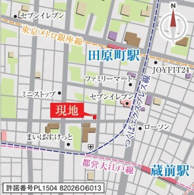 デュオフラッツ浅草田原町ネストの地図