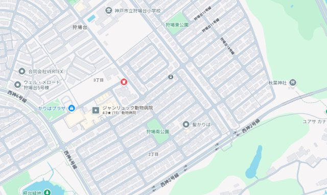 神戸市西区狩場台　第6期　新築一戸建ての地図