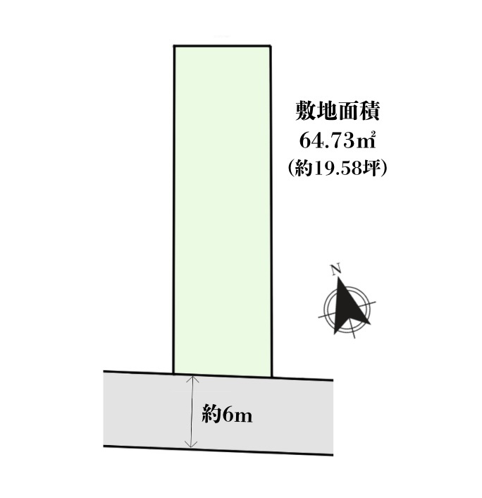 文京区本駒込４丁目の売地の区画図