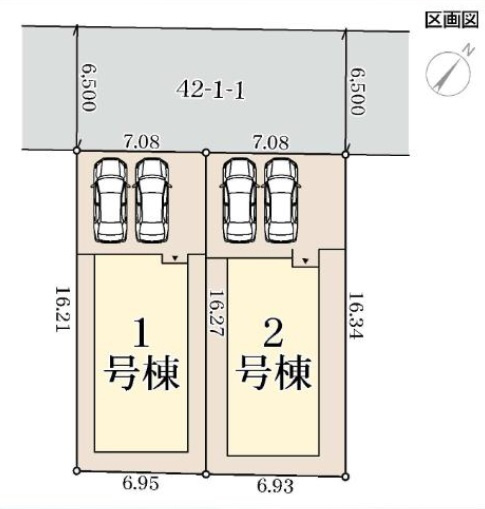 神戸市西区狩場台　第6期　新築一戸建ての区画図|全2区画
