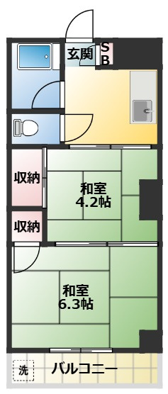 天王マンションの間取り