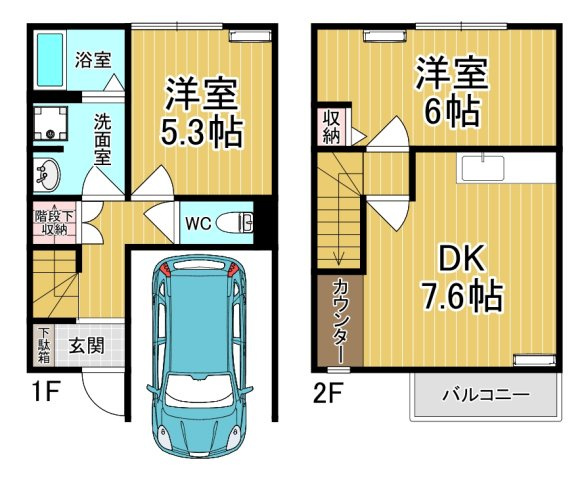 【間取り】 | Ｇｅｎｔｒｙ(ジェントリー）Ⅲ番館 | カップルさんにオススメのお部屋です♪
