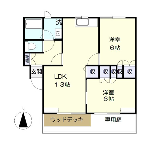 【間取り】 | ユートピア今保B棟