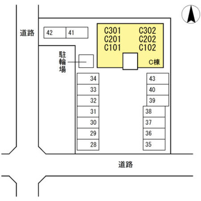 【区画図】 | セジュール今 C棟
