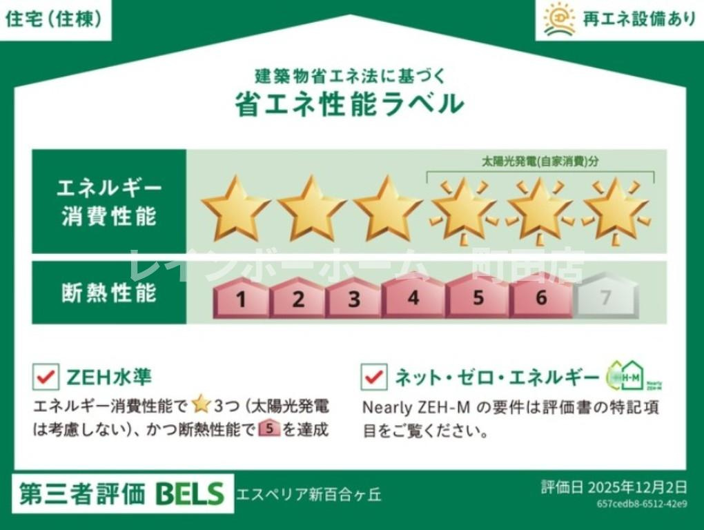 エスペリア新百合ヶ丘※初期費用分割あと払いサービス利用可能物件の省エネ性能ラベル