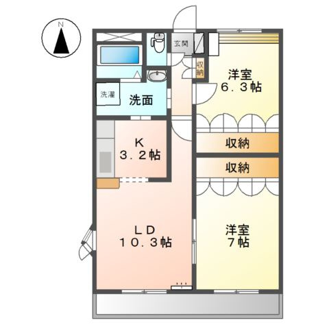 サンライズ３番館の間取り