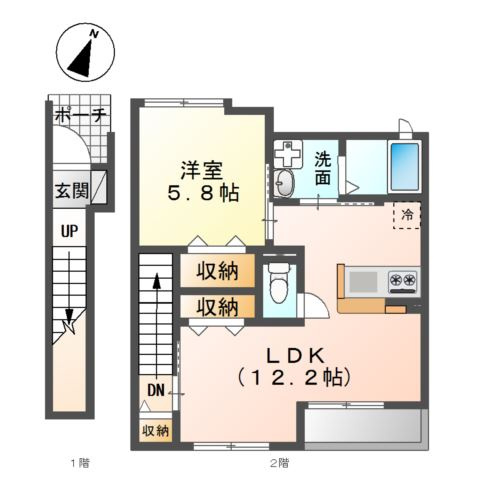 【間取り】 | フォレスト庭瀬
