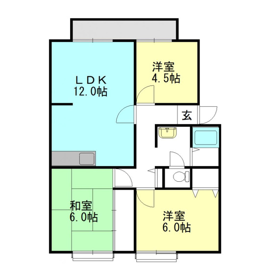 【間取り】 | サンビレッジ西大寺