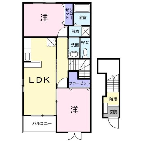 クレストール学南の間取り