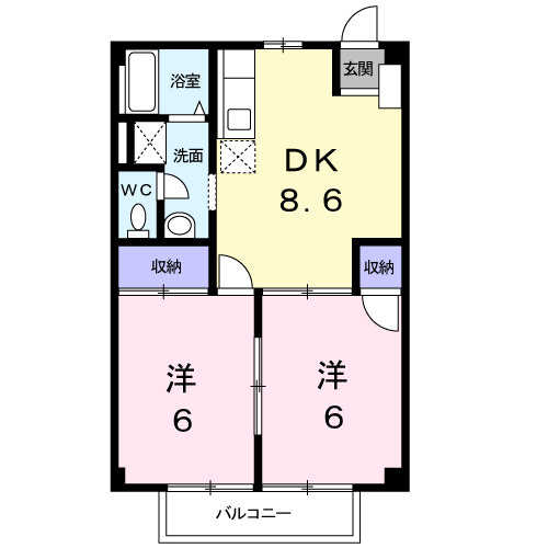 【間取り】 | エンゼルハイツ中砂