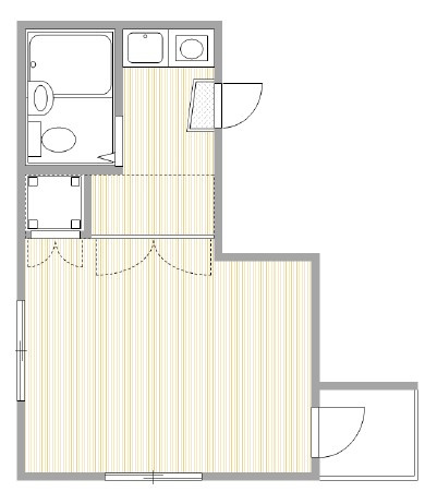 シャンブルＩＳの間取り|間取りです。