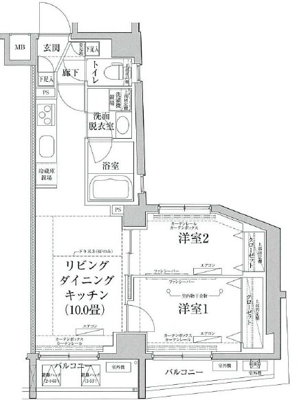 ティモーネプレミアム東十条の間取り|間取りです。