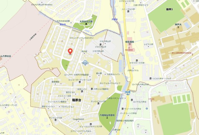 神戸市灘区篠原台　中古戸建の地図