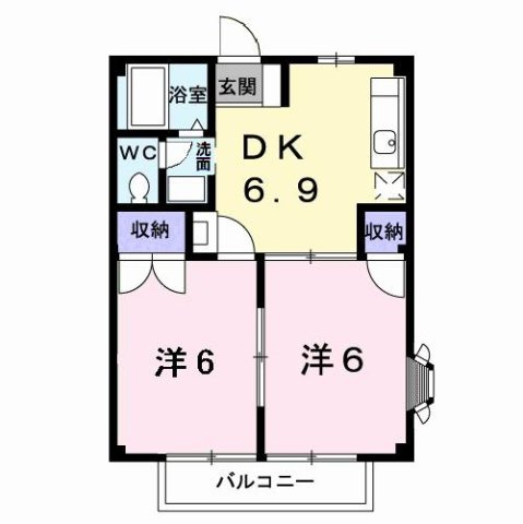 リバーサイド藤和Ａの間取り