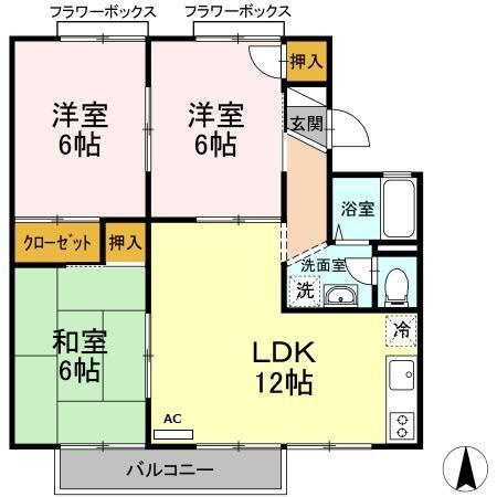 【間取り】 | エントピア新保　B棟