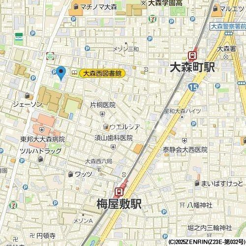 【地図】アジールコート大森西