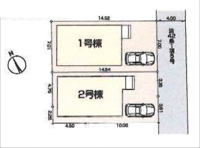【区画図】 | 鶴ヶ島市鶴ケ丘第五　全2棟　1号棟 | 1号棟