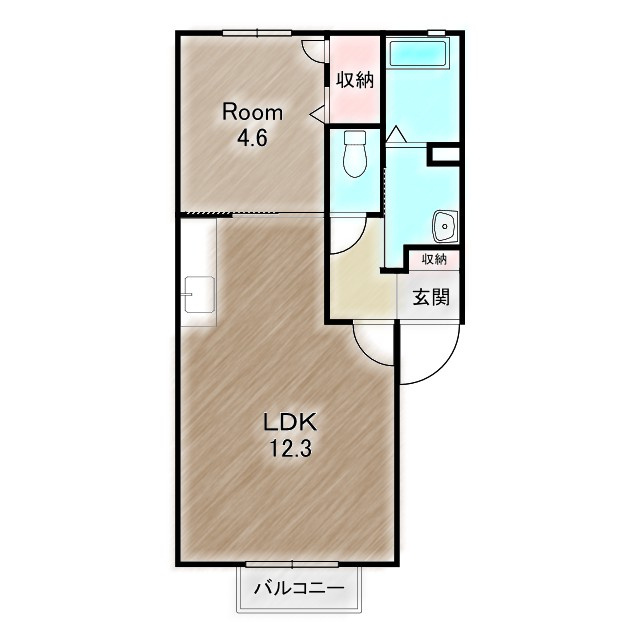 クレシェンテ　Cの間取り|高崎、前橋のお部屋探しはエンドスケープまで！お客様の理想お聞かせ下さい♪
