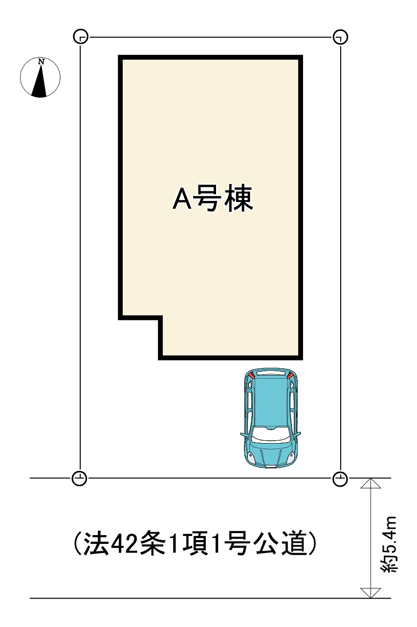 【同施工物件ご案内可能】名古屋市南区天白町3丁目の区画図|全体区画数｜全1棟
◆駐車2台可能！(但し、車種による)
◎まずは、お気軽にお問い合わせください。現地を案内しながら周辺環境も見て頂けます。