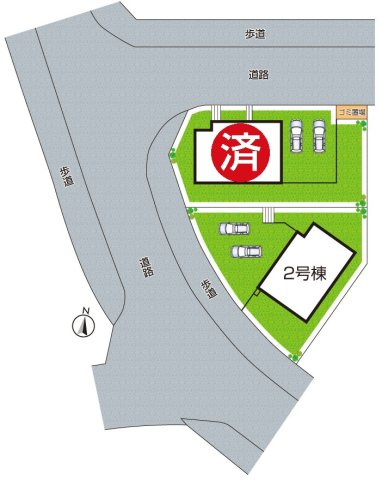 ●12(土)13(日)現地案内可能！　奈良市東登美ヶ丘　新築一戸建ての区画図|全2区画