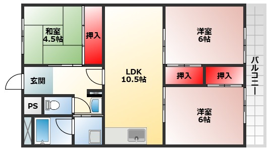 【間取り】 | コーポフェニックス