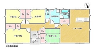 【間取り】 | 霧島市隼人町神宮5丁目　3号棟