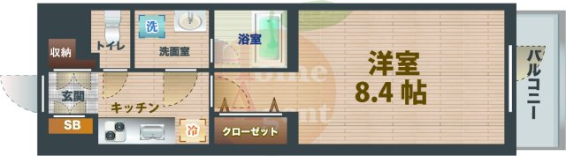 【間取り】 | カーサスプレンディッド新中野 | 1Kのお部屋です。