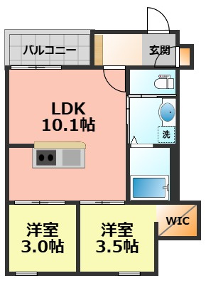 【間取り】 | REGALEST志賀本通5