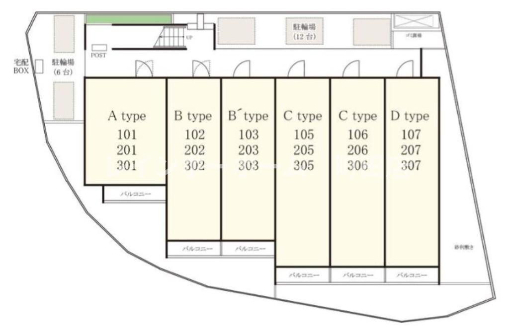 リブリ・かわらぐち※初期費用分割あと払いサービス利用可能の区画図