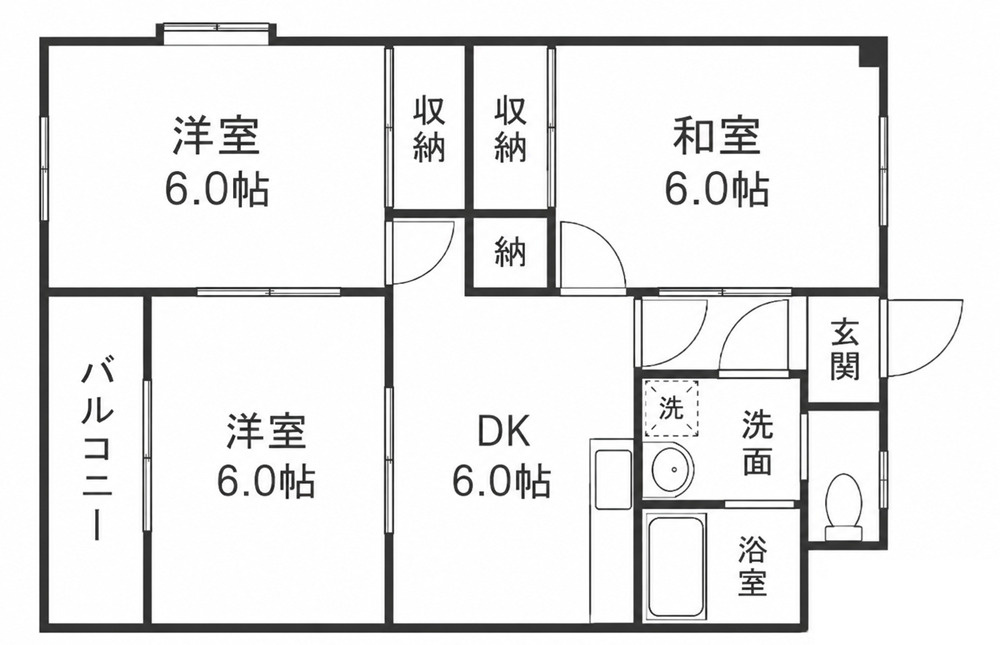船木ハイツの間取り