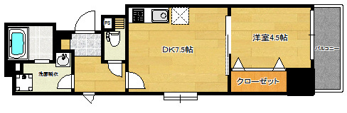 横浜市南区宮元町１丁目の賃貸マンションの間取り