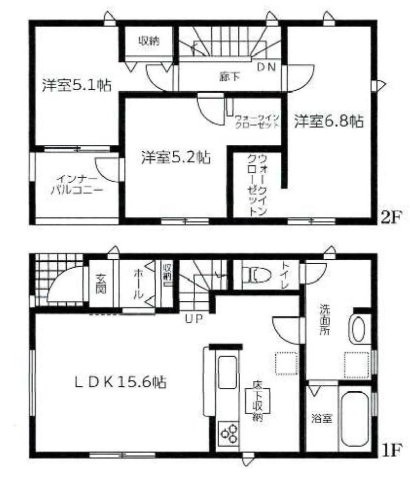 知多市新舞子神田42-1『仲介手数料無料』新築一戸建て・建売の間取り