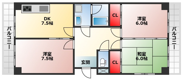 【間取り】 | グレース西之町