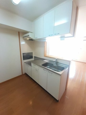 【キッチン】 | レインボーキャッスル山際ⅡＢ | 使いやすいキッチンです