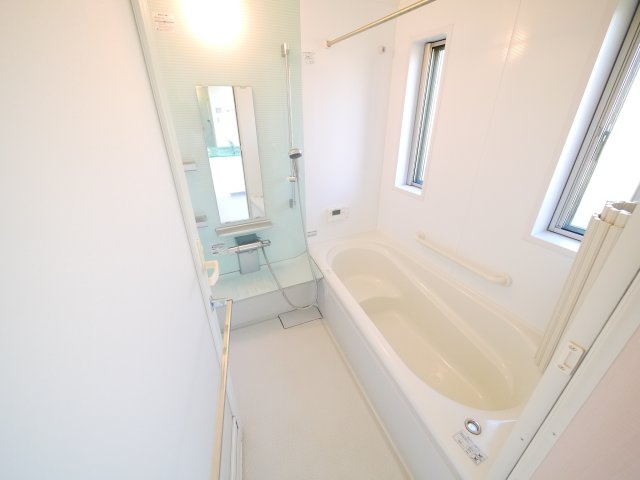 山武市美杉野　  平屋中古戸建 の浴室|平成21年3月築３LDK平屋敷地約99坪 車3台可 オール電化 温泉施設さんぶの森元気館徒歩約4分