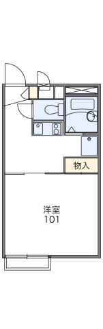 【間取り】 | レオパレスブルースカイⅠ | 代表的な間取のため実際の間取とは異なる場合があります