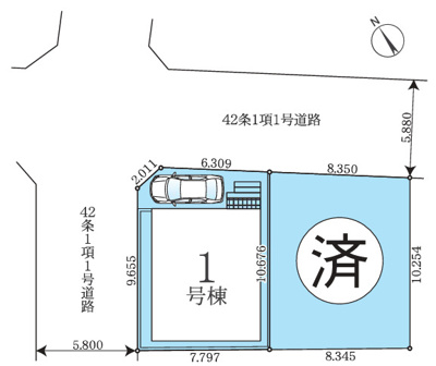 【区画図】 | 平塚市幸町　全２棟　新築住宅