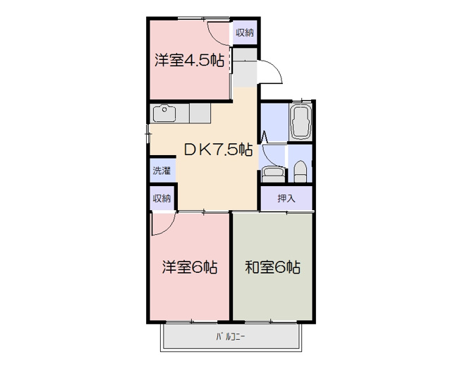 【間取り】 | パストラル白石