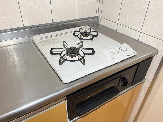 pinoのキッチン|2口ガスコンログリルあり