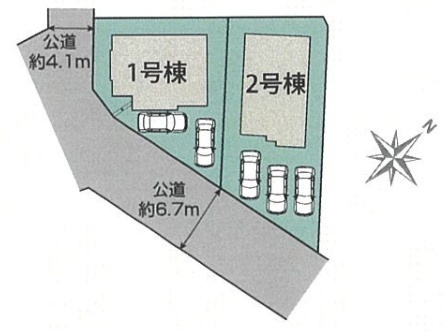 大和郡山市九条町　第3期　新築一戸建ての区画図|全2区画