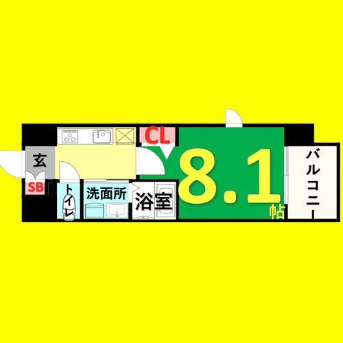 パルティール高畑アネックス　名古屋市賃貸　仲介手数料無料の間取り