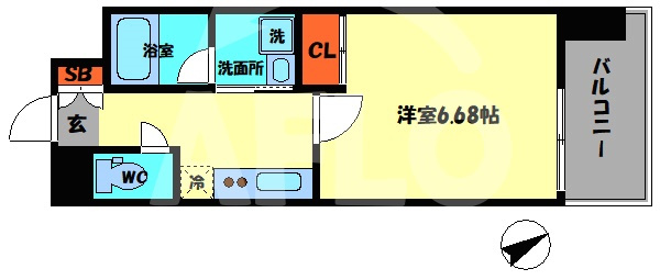 ＷОＢ西九条の間取り|WOB西九条　間取り