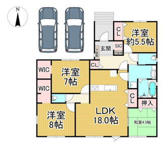 【間取り】 | 川西市清和台東1丁目4の68　新築一戸建て