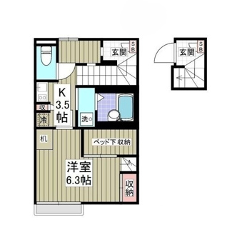 【間取り】 | ジェミニⅠ | 間取りです。